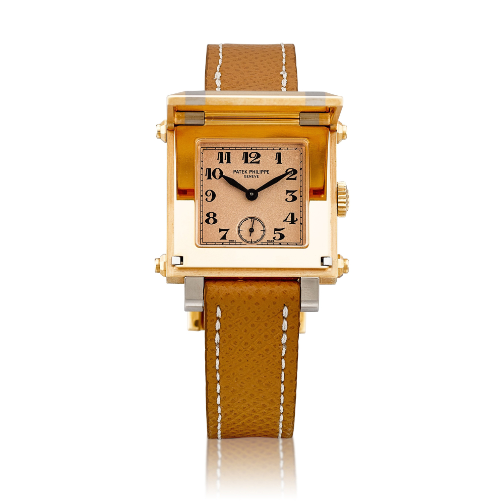 Gondolo Cabriolet Reference 5099  A two colour gold wristwatch with hinged cover Circa 2000    Gondolo Cabriolet 5099  2000