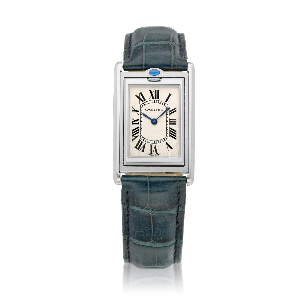 Tank Basculante Reference 2390  A stainless steel reversible wristwatch Circa 2002    Tank Basculante 2390  2002