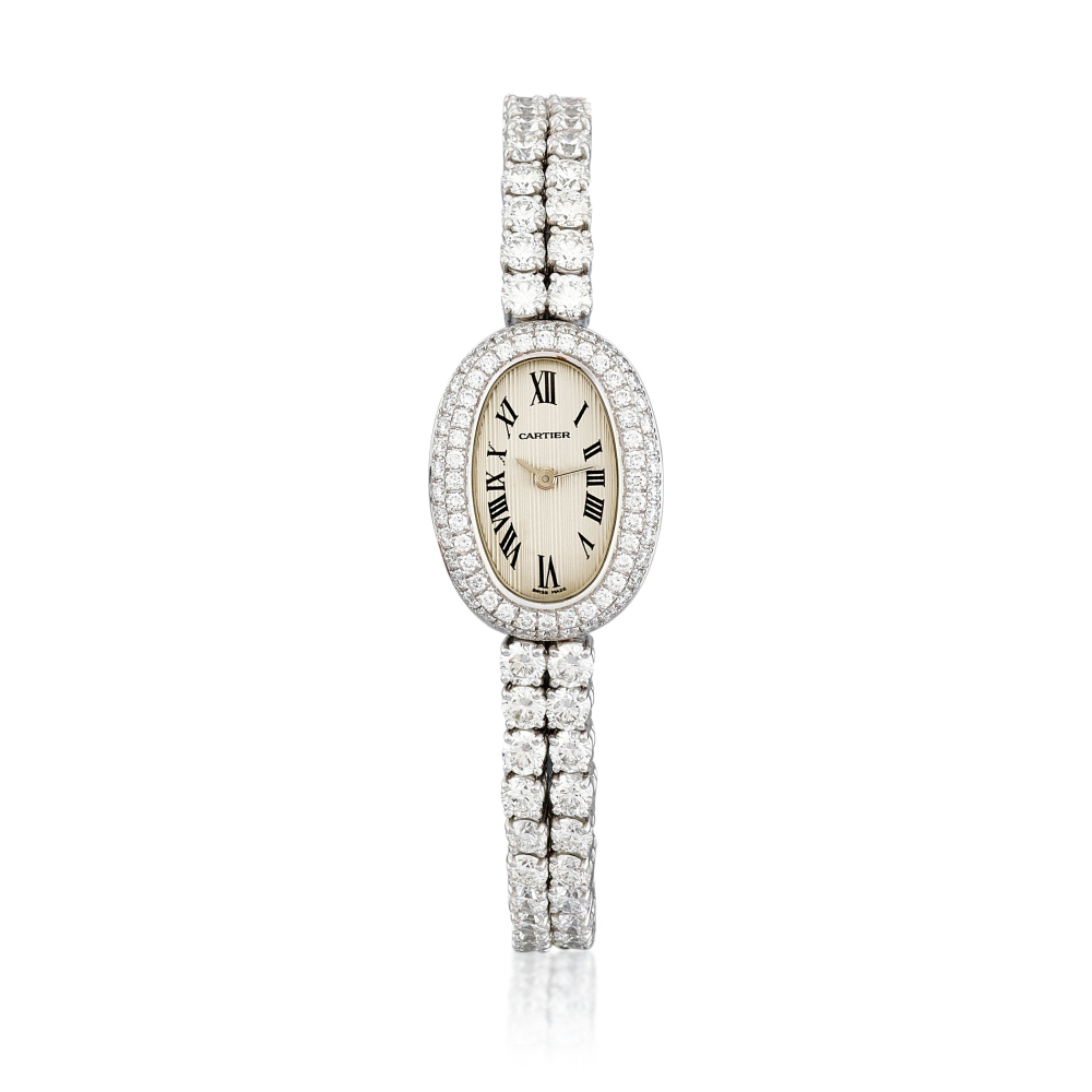 Baignoire Mini Reference 2369  A white gold and diamondset bracelet watch Circa 2001    Baignoire Mini 2369  2001