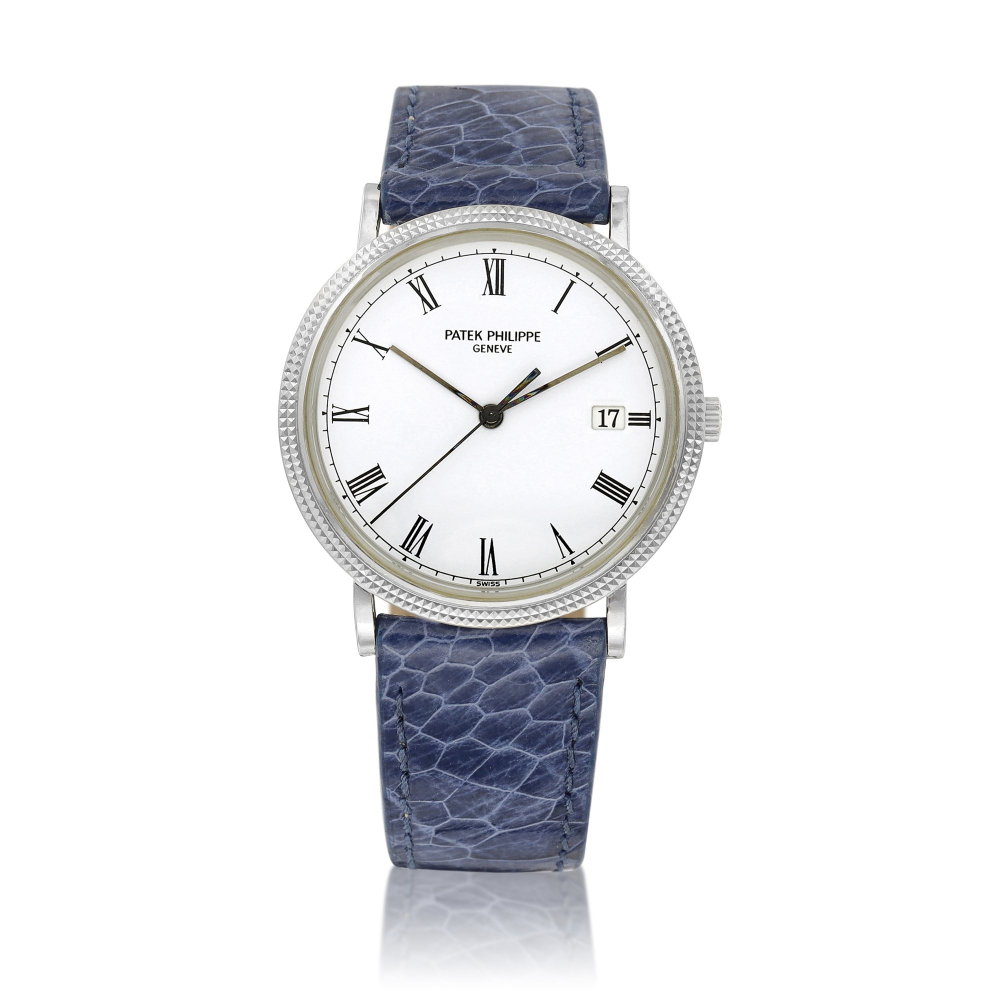 Reference 3944  A white gold wristwatch with date Circa 1993    3944 1993