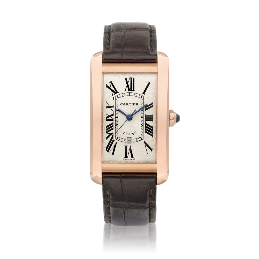 Tank Amricaine Reference 2505  A pink gold wristwatch with date Circa 2015    Tank Amricaine 2505  2015