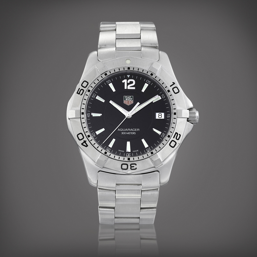 Aquaracer Reference WAF1110  A stainless steel wristwatch with date and bracelet Circa 2005     WAF1110  2005