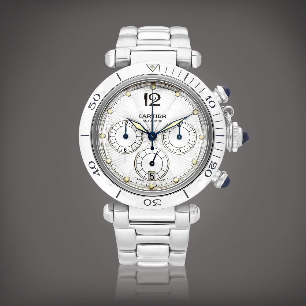 Pasha Reference 2113  A stainless steel chronograph wristwatch with date and bracelet Circa 2000    Pasha 2113  2000