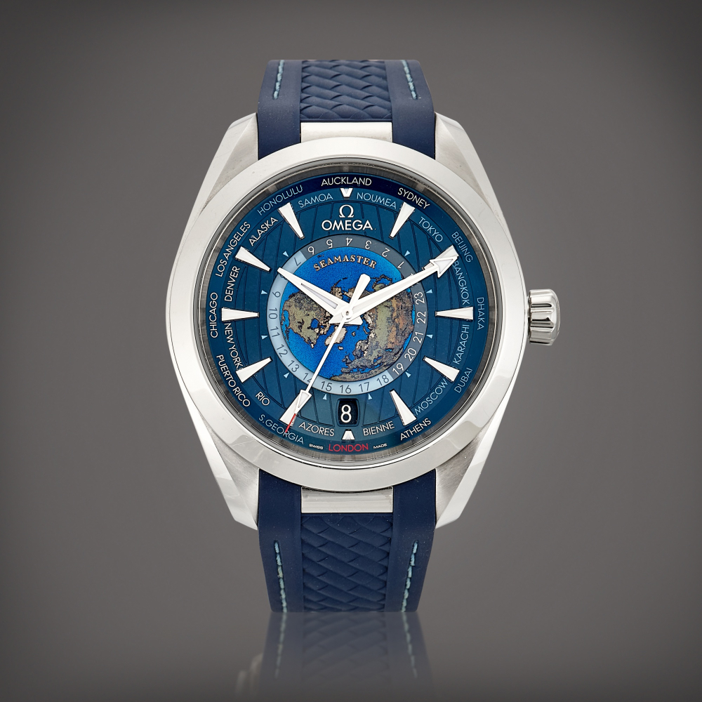 Seamaster Aqua Terra 150m Reference 22012432203001  A stainless steel world time wristwatch with date Circa 2020     Aqua Terra 150 22012432203001  2020
