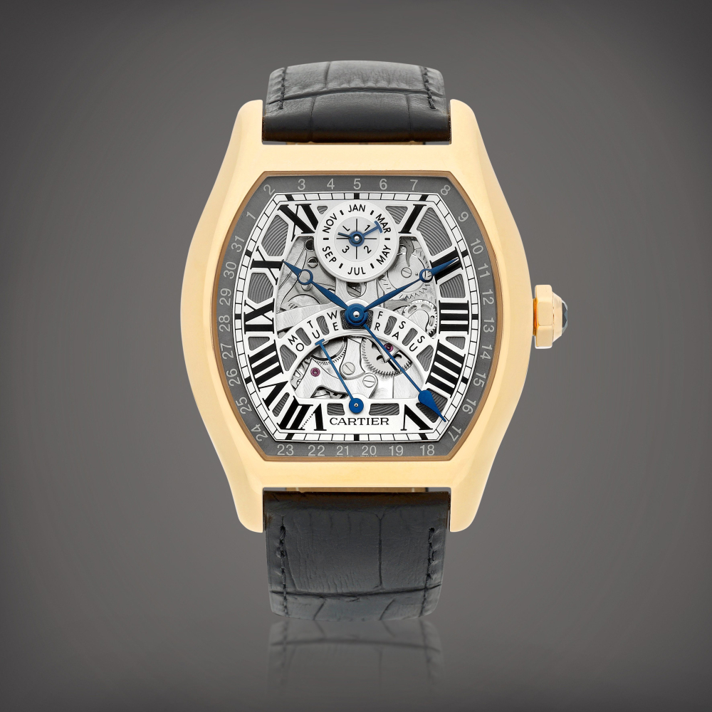 Tortue XL Reference W1580003  A pink gold semiskeletonised perpetual calendar wristwatch with leap year and retrograde day indication Circa 2011    Tortue XL W1580003  2011