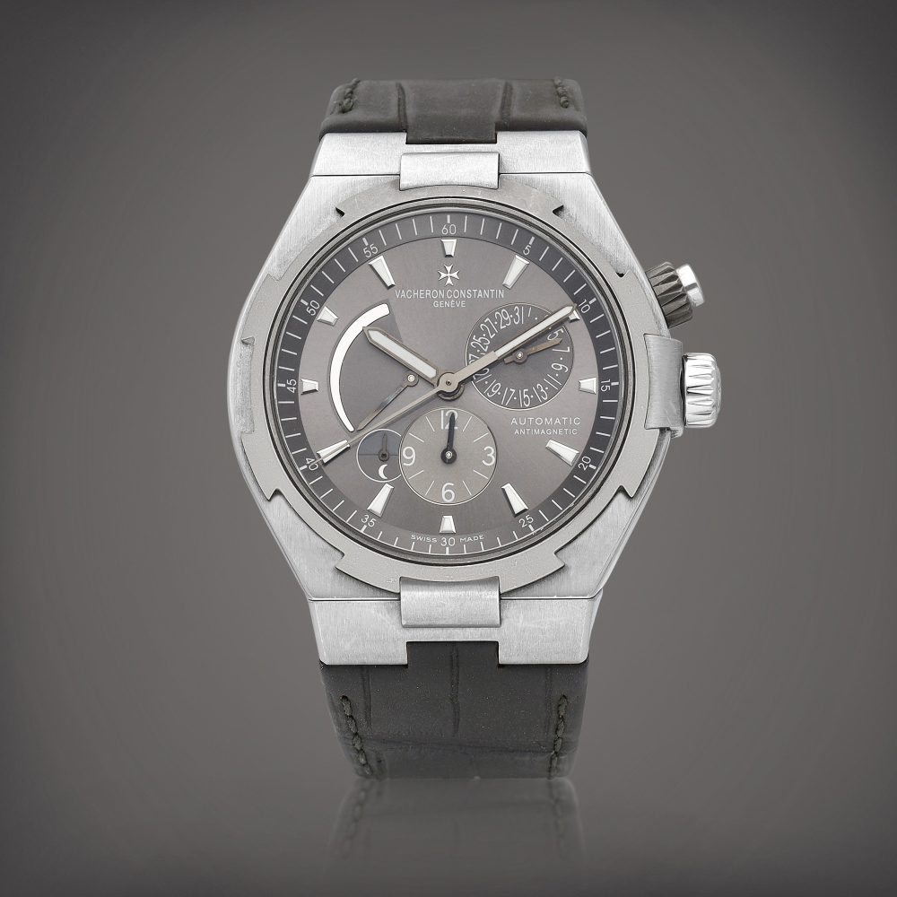 Overseas Dual Time Reference 47450  A stainless steel antimagnetic dual time zone wristwatch with date power reserve day and night indication Circa 2011    Overseas Dual Time 47450  2011