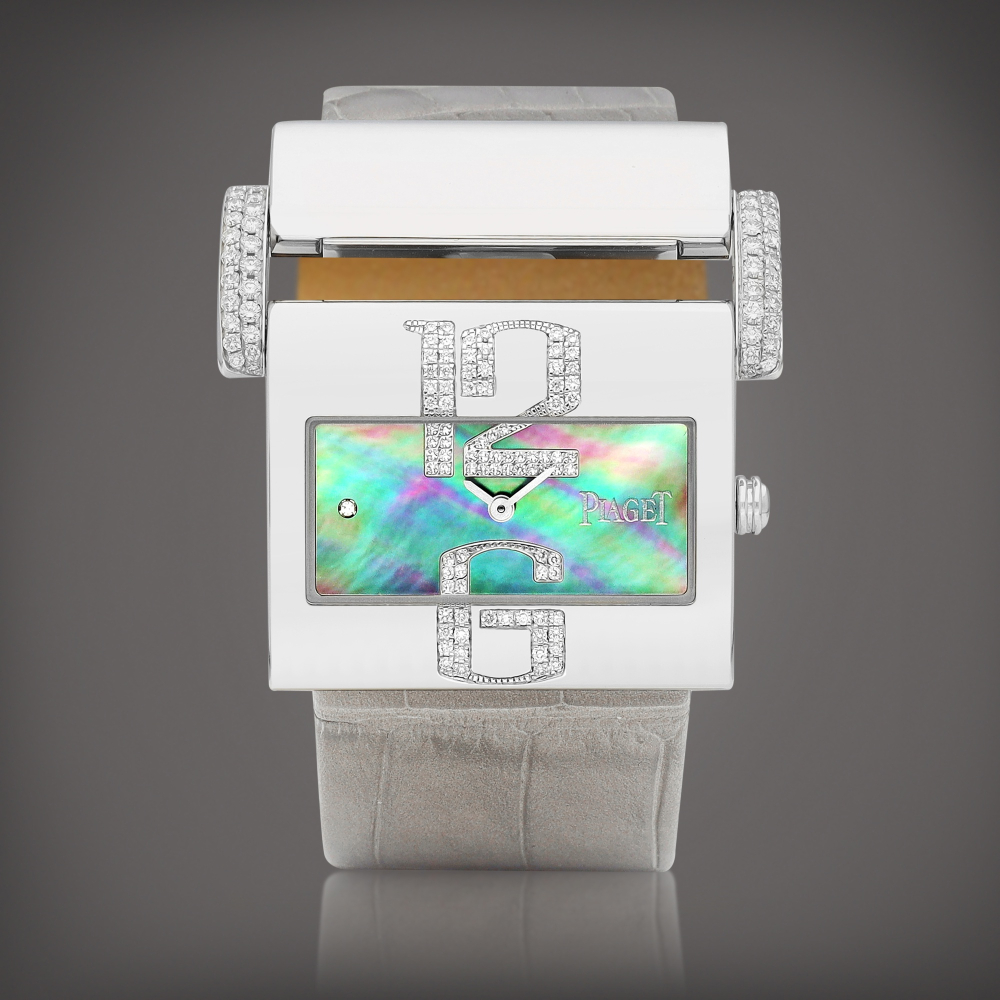 Miss Protocole Reference P10206  A white gold and diamondset wristwatch with motherofpearl dial Circa 2006    Miss Protocole P10206  2006