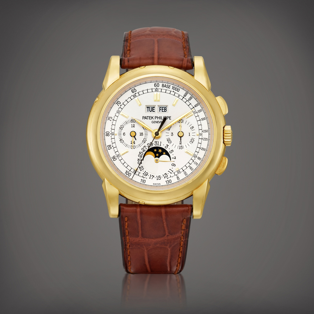 Reference 5970  A yellow gold perpetual calendar chronograph wristwatch with moon phases 24 hours and leap year indication Circa 2009    5970  242009