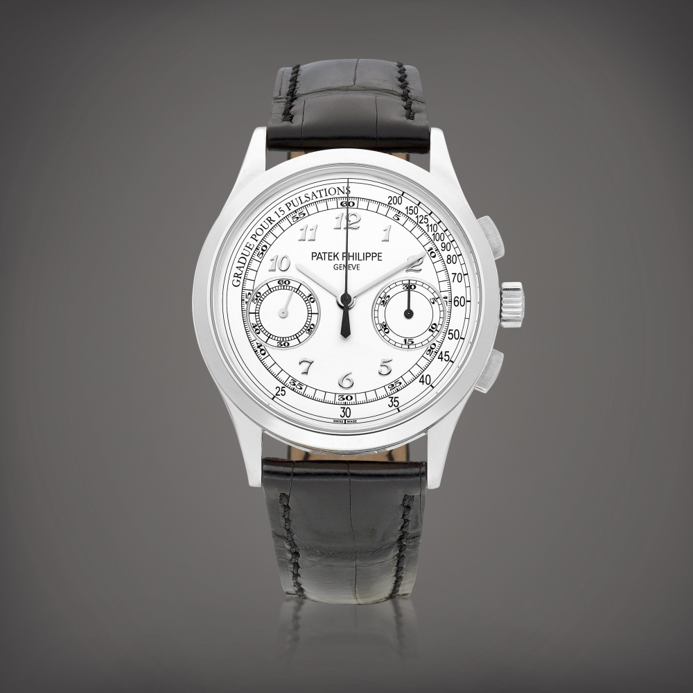 Reference 5170  A white gold chronograph wristwatch Circa 2015    5170  2015