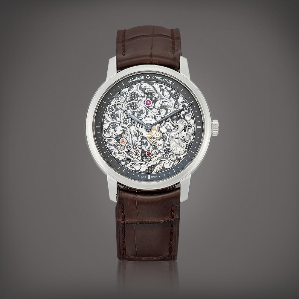 Mtiers dArt Mcaniques Graves Reference 1100A  A platinum semiskeletonised wristwatch Circa 2021    MTIERS DART MCANIQUES GRAVES 1100A  2021