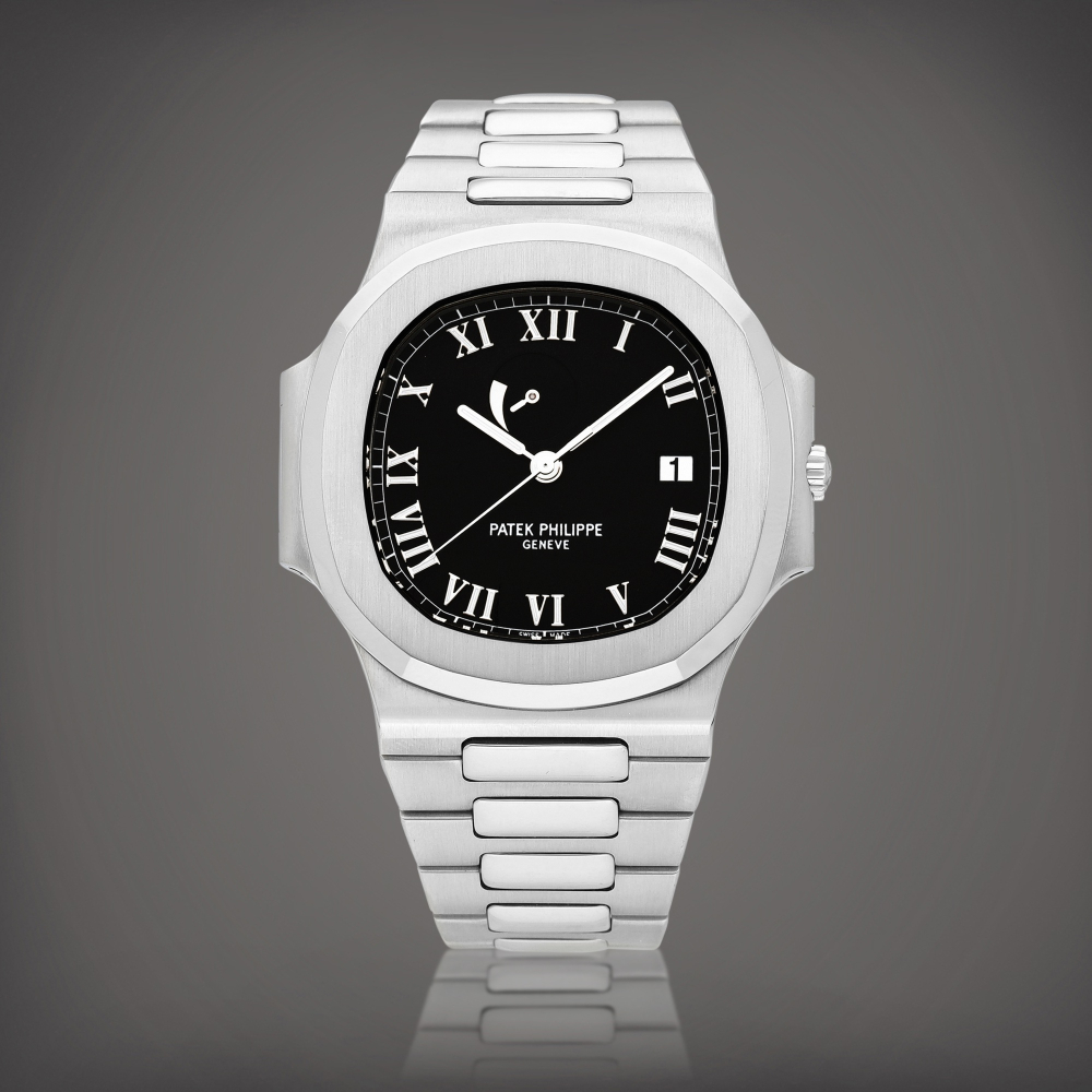 Nautilus Reference 3710  A stainless steel bracelet watch with date and power reserve indication Circa 2002    NAUTILUS 3710  2002