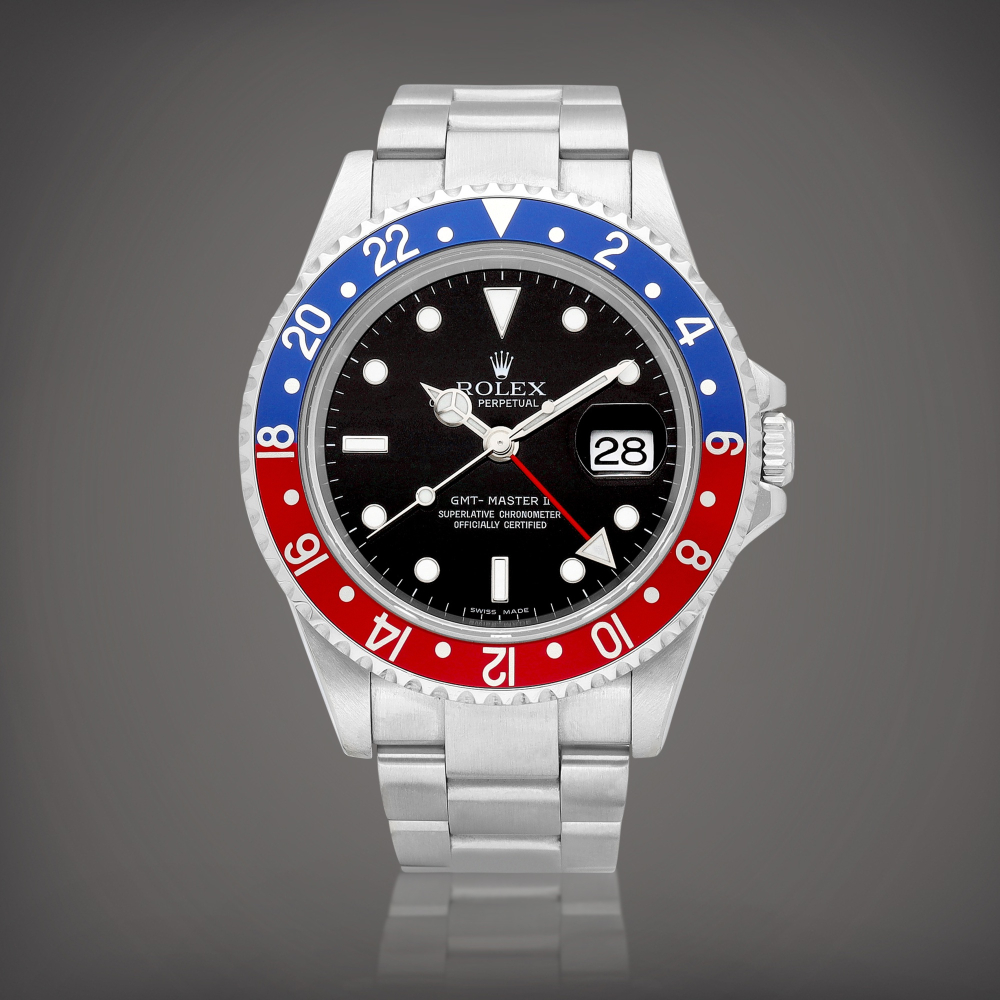 GMTMaster II Reference 16710  A stainless steel dual time wristwatch with date and bracelet Circa 2006    GMTMaster II 16710  2006