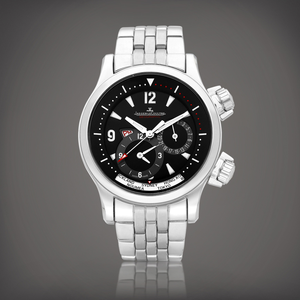 JaegerLeCoultre Master Compressor Geographic Reference 146883 A stainless steel world time wristwatch with date daynight indication and bracelet Circa 2008    Master Compressor Geographic 146883  2008