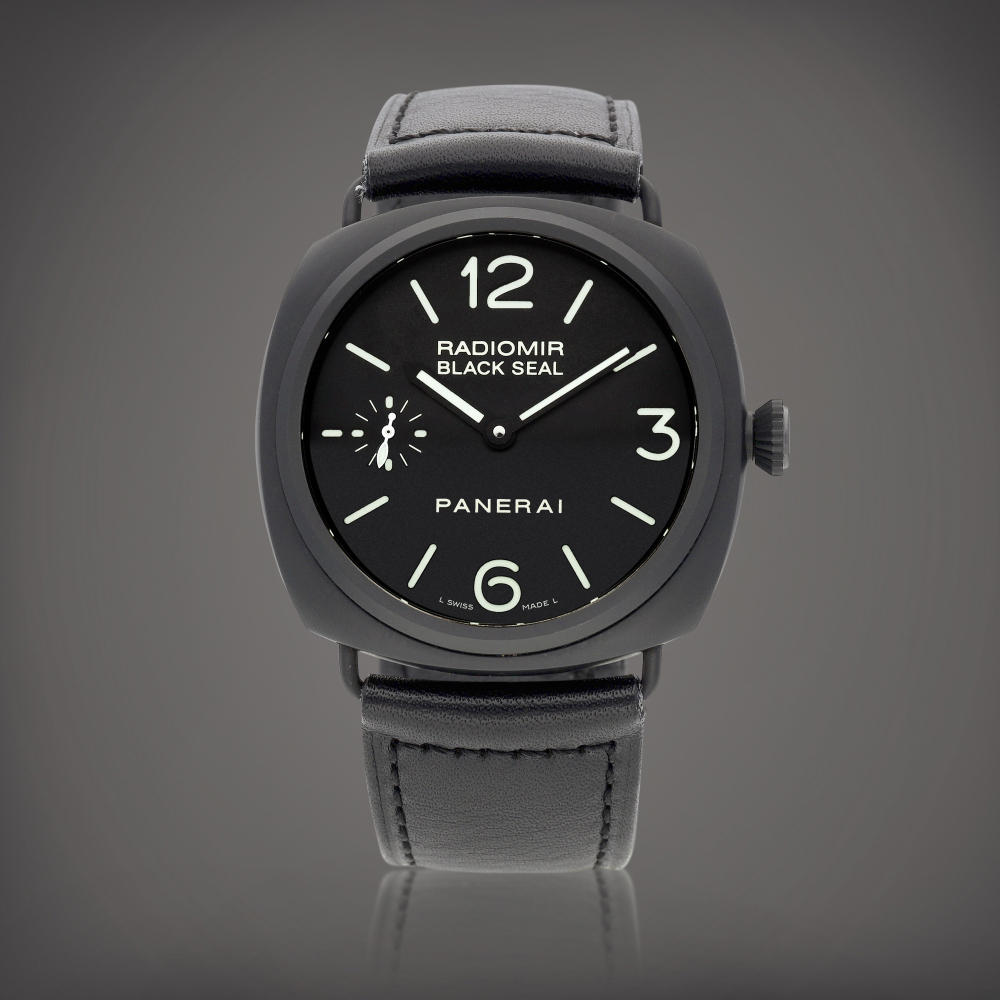 Radiomir Black Seal Reference PAM00292  A black ceramic and stainless steel wristwatch Circa 2008    Radiomir Black Seal  PAM00292  2008