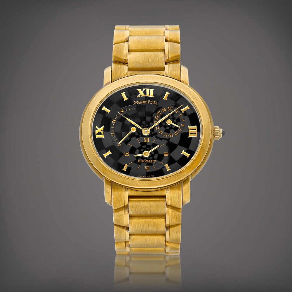 Millenary Kasparov Reference 25914BAOO1136BA01  A limited edition yellow gold dual time zone wristwatch with date power reserve indication and bracelet Circa 1999    Kasparov 25914BAOO1136BA01  1999