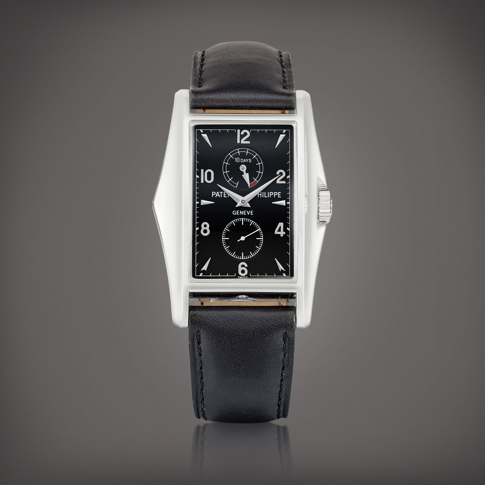 PROPERTY FROM A PROMINENT COLLECTOR  Patek Philippe  Reference 5100 A limited edition platinum wristwatch with 10 day power reserve indication, Made to commemorate the new millennium, Circa 2000 