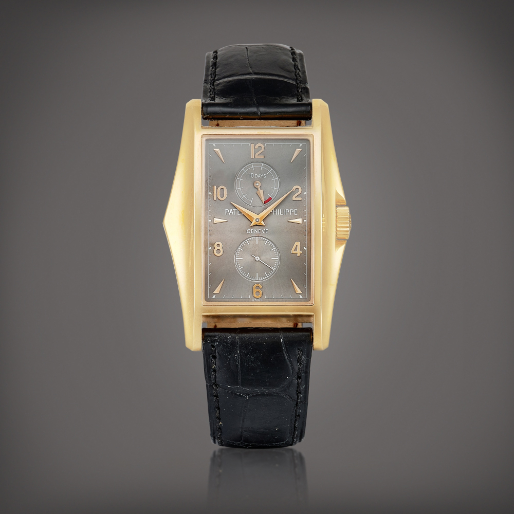 PROPERTY FROM A PROMINENT COLLECTOR  Patek Philippe  Reference 5100 A limited edition pink gold wristwatch with 10 day power reserve indication, Made to commemorate the new Millennium, Circa 2000 
