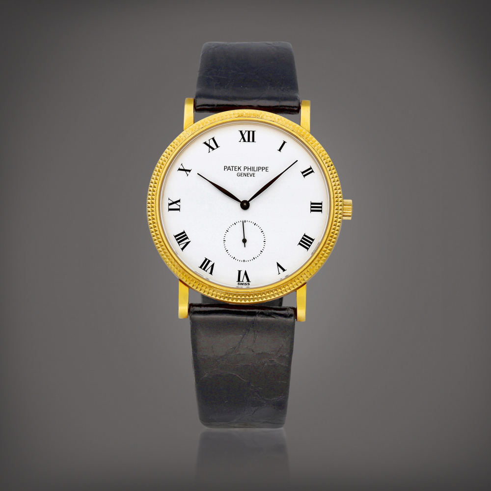 PROPERTY FROM A PROMINENT COLLECTOR  Patek Philippe  Calatrava, Reference 3919 A yellow gold wristwatch, Circa 1990 