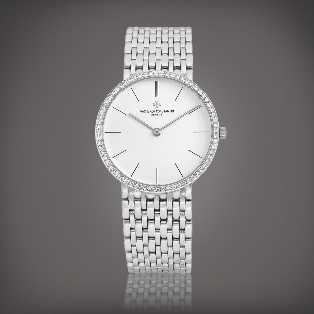 PROPERTY FROM A COLLECTOR  Vacheron Constantin  Patrimony, Reference 33093 A white gold and diamond set bracelet watch, Circa 2008 