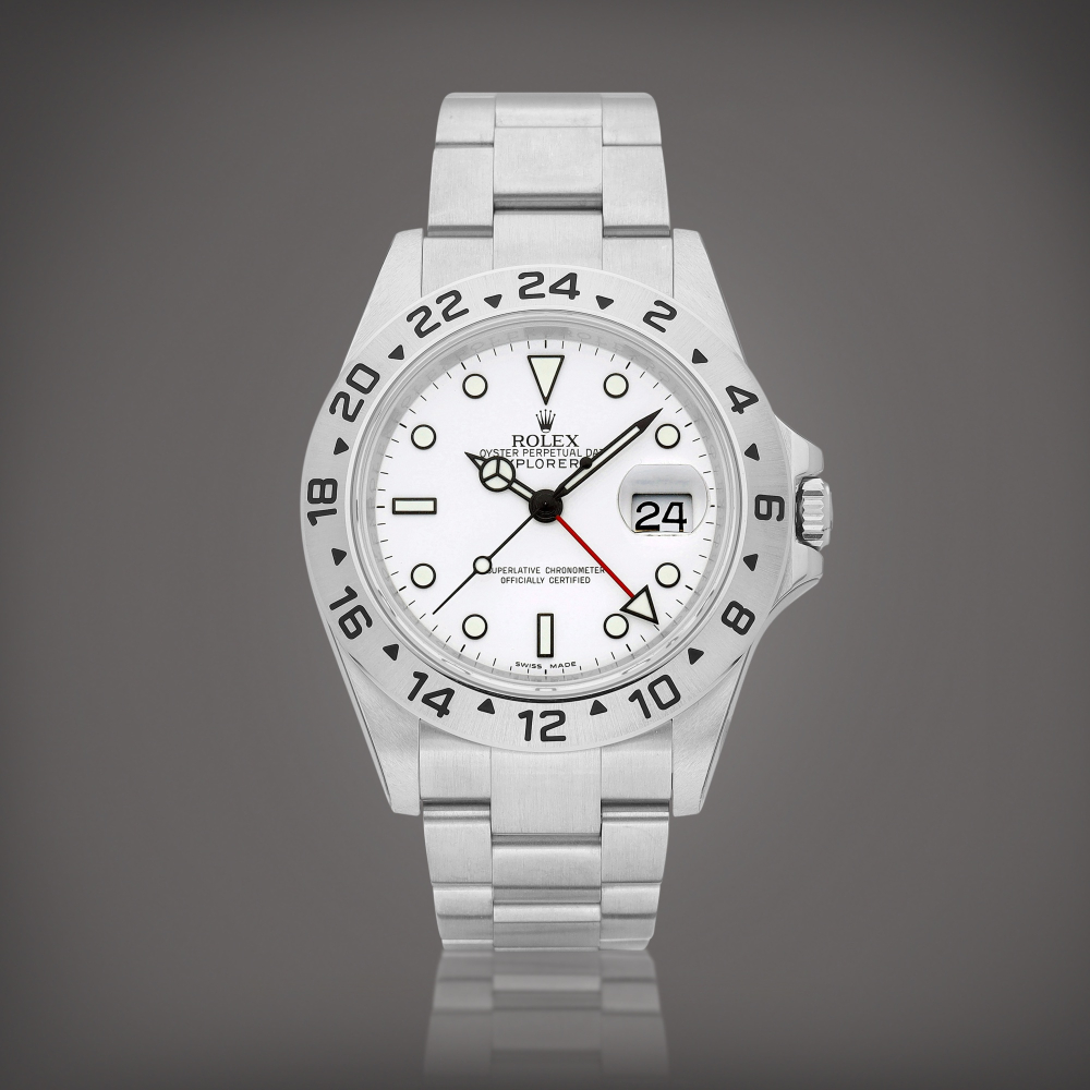 PROPERTY OF A COLLECTOR  Rolex  Explorer II, Reference 16570 A stainless steel wristwatch with date, 24 hours indication and bracelet, Circa 2010 