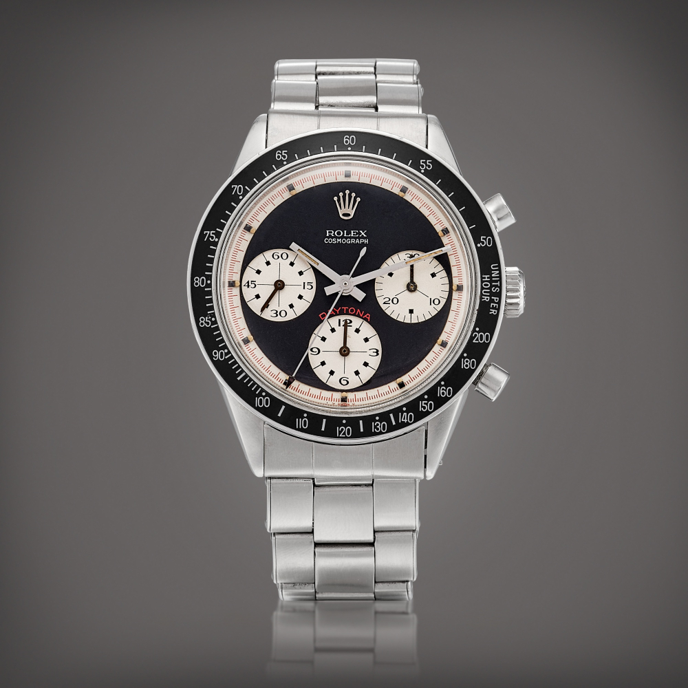 Rolex  Cosmograph Daytona 'Paul Newman', Reference 6241 A stainless steel chronograph wristwatch with bracelet, Circa 1968 