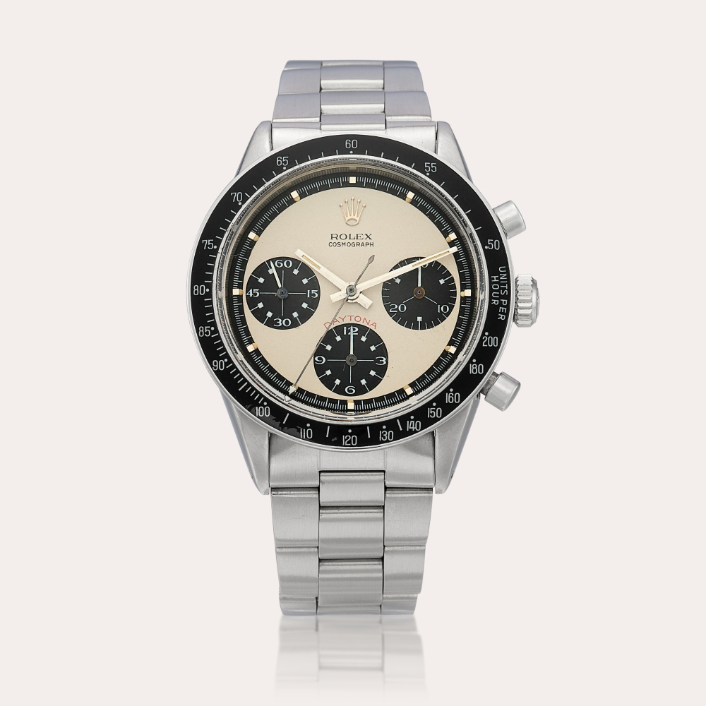 Rolex Cosmograph Daytona "Paul Newman", Reference 6264 | A stainless steel chronograph wristwatch with bracelet, Circa 1970 | 勞力士 | Cosmograph Daytona "Paul Newman" 型號6264 | 精鋼計時鏈帶腕錶，約1970年製