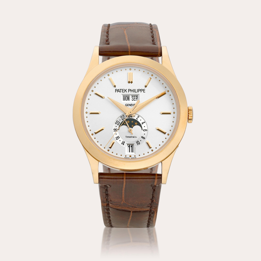 Patek Philippe Reference 5396 | A pink gold annual calendar wristwatch with moon phases and 24 hours indication, Retailed by Tiffany Co., Circa 2020 | 百達翡麗 | 型號5396