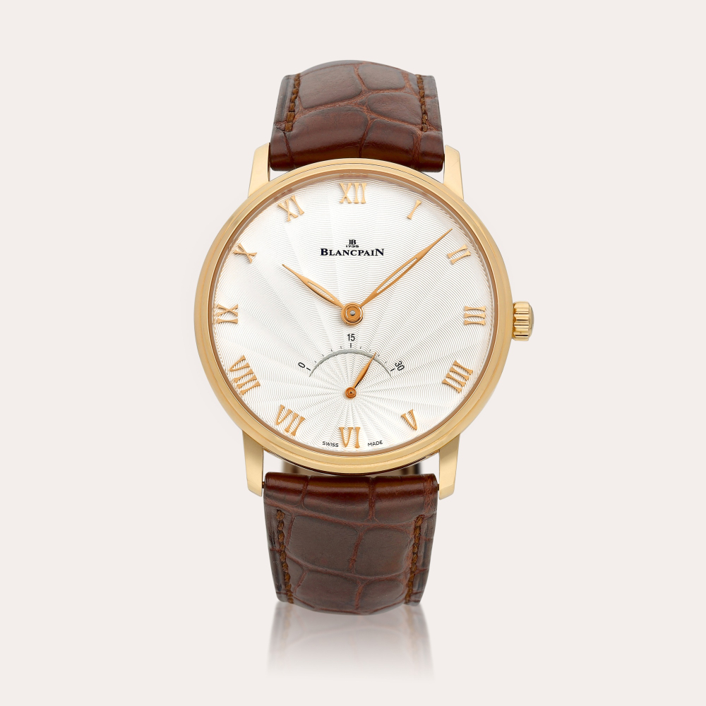 Blancpain Villeret Seconde | A pink gold wristwatch with retrograde seconds, Circa 2022 | 寶珀 | Villeret Seconde 型號N06653O036042N055B | 粉紅金腕錶，備逆跳秒，約2022年製