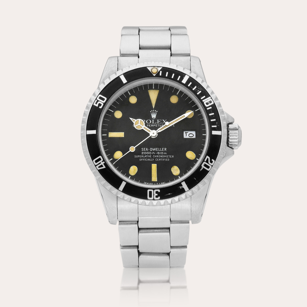 Rolex Sea-Dweller "Great White", Reference 1665 | A stainless steel wristwatch with Arabic date and bracelet, Circa 1978 | 勞力士 | Sea-Dweller "Great White" 型號1665 | 精鋼鏈帶腕錶，備阿拉伯日期，約1978年製