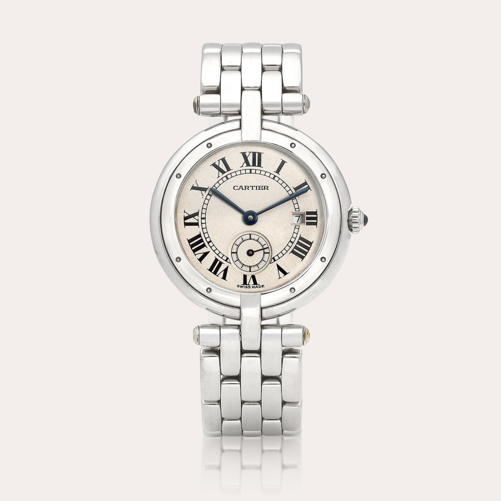 Cartier Panthere Vendome | A white gold bracelet watch with date, Circa 1990 | 卡地亞 | Panthere Vendome | 白金鏈帶腕錶，備日期顯示，約1990年製