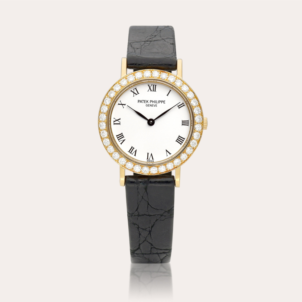 Patek Philippe Reference 4820 | A yellow gold and diamond-set wristwatch, Circa 1992 | 百達翡麗 | 型號4820 | 黃金鑲鑽石腕錶，約1992年製