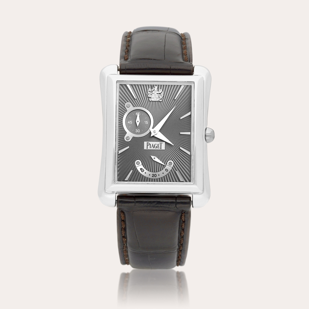 Piaget Emperador, Reference P10566 | A limtied edition white gold wristwatch with power reserve indication, Circa 2010 | 伯爵 | Emperador 型號P10566 | 限量版白金腕錶，備動力儲備顯示，約2010年製