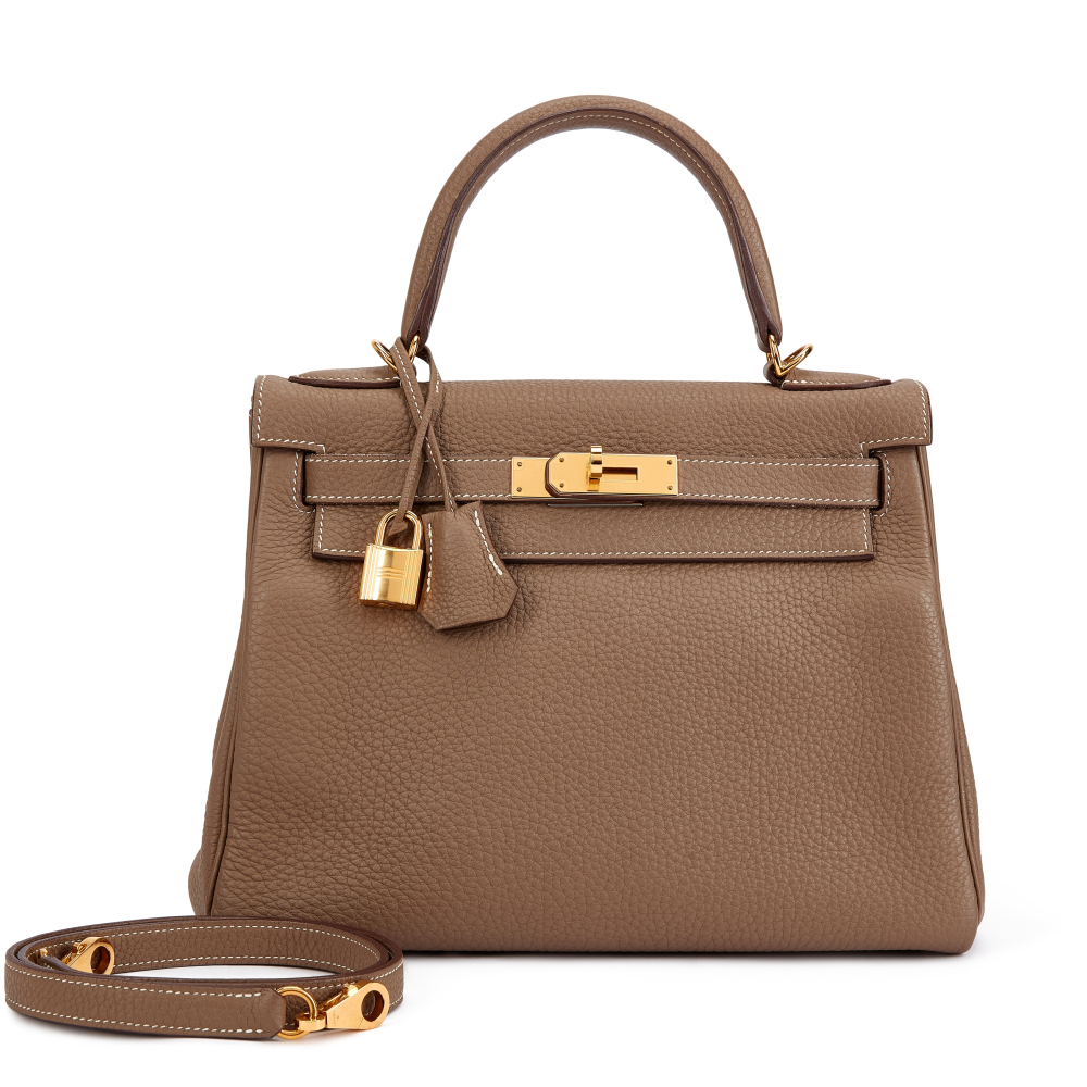 Hermès Etoupe Togo Kelly 28 Retourné Gold Hardware, 2020