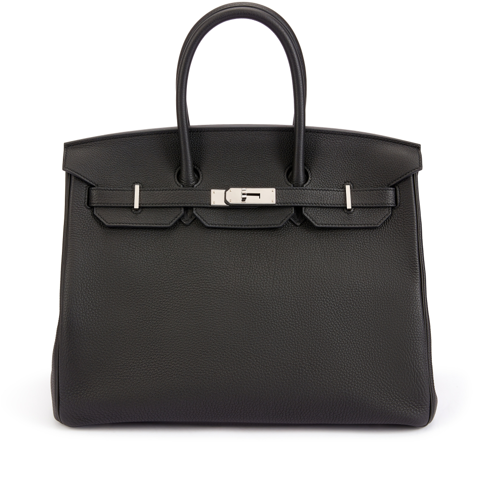 Hermès Black Togo Birkin 35 Palladium Hardware, 2017