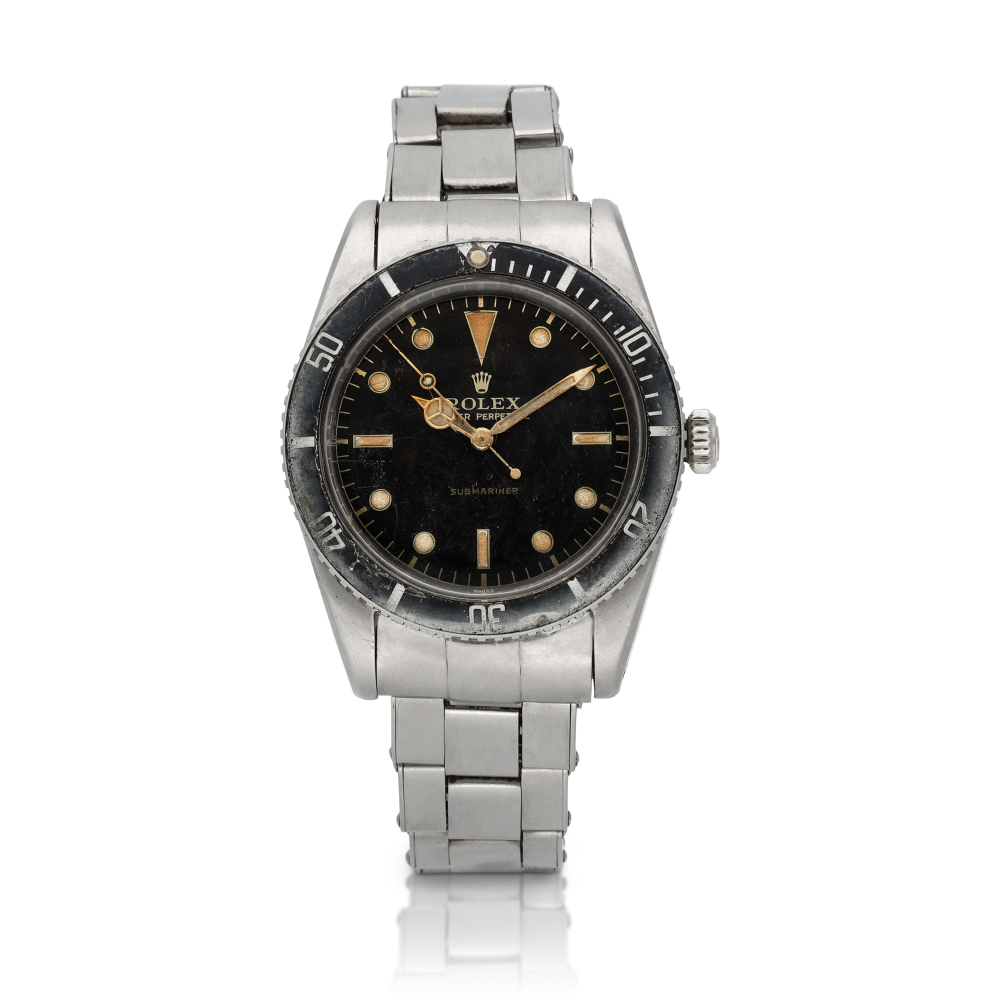 Submariner ‘Small crown’, Ref. 6205 | A stainless steel wristwatch with bracelet | Circa 1953