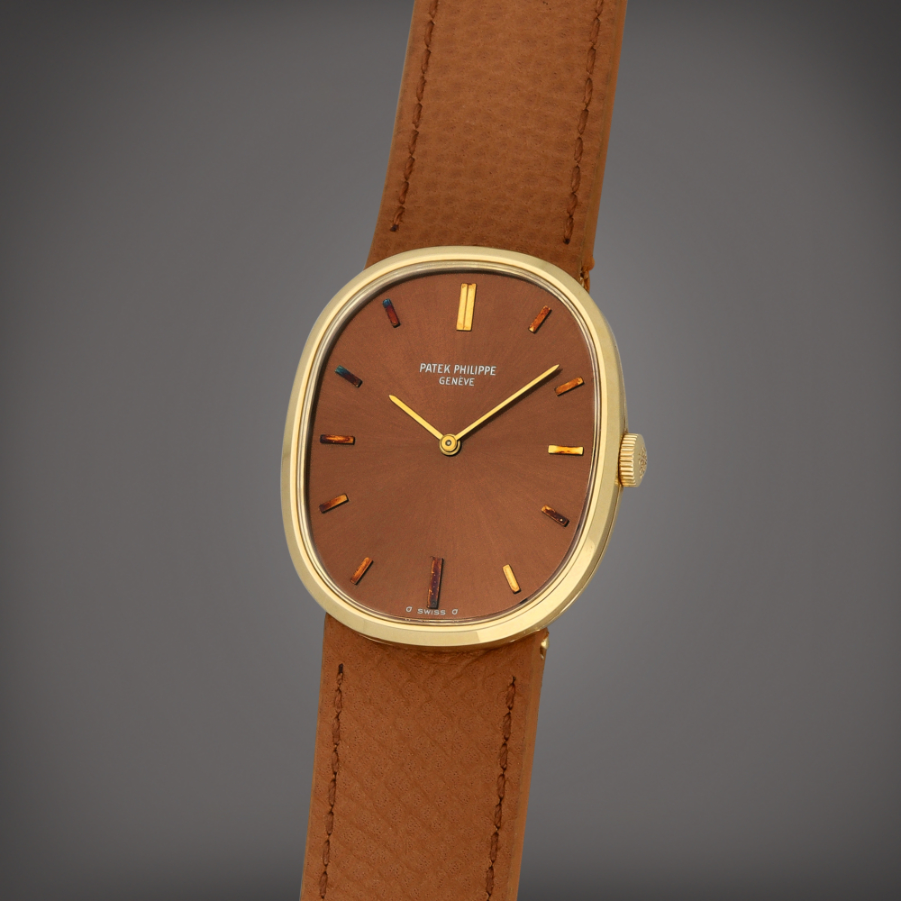 Patek Philippe Golden Ellipse, Reference 3748 | A yellow gold wristwatch with matching cufflinks | Circa 1976