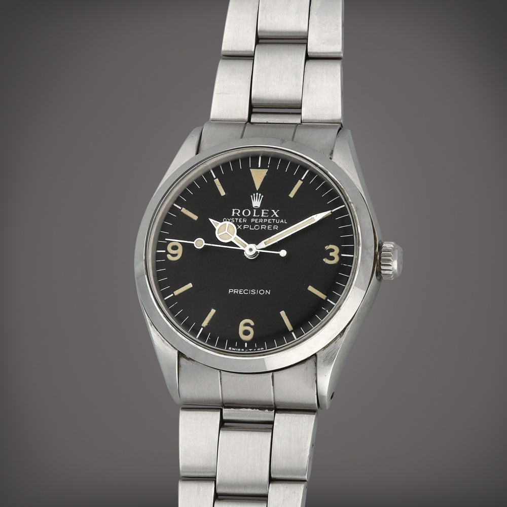 Rolex Explorer, Reference 5500 | A stainless steel wristwatch with bracelet | Circa 1971