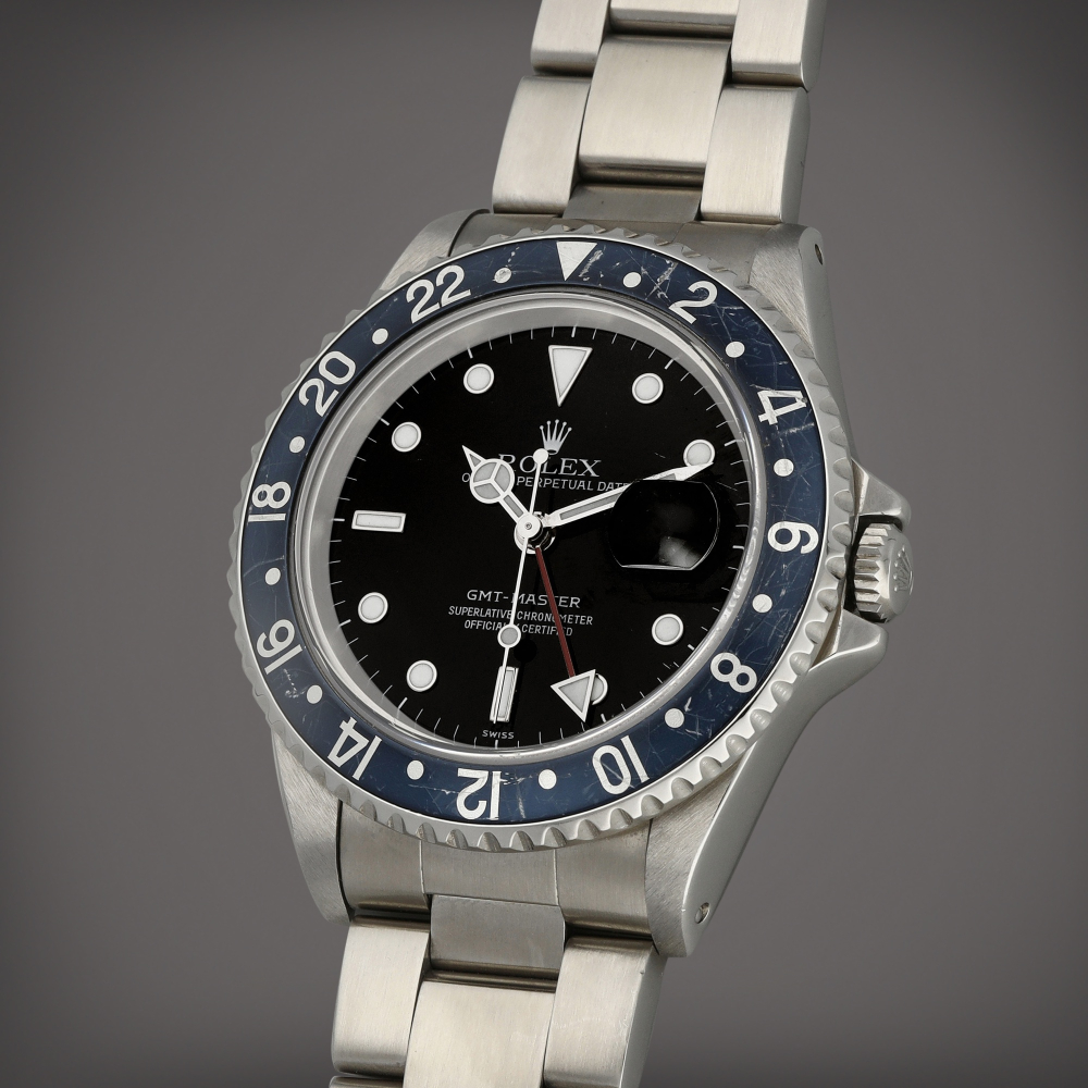 Rolex GMT-Master, Reference 16700 | A stainless steel dual time zone wristwatch with bracelet and date | Circa 1996