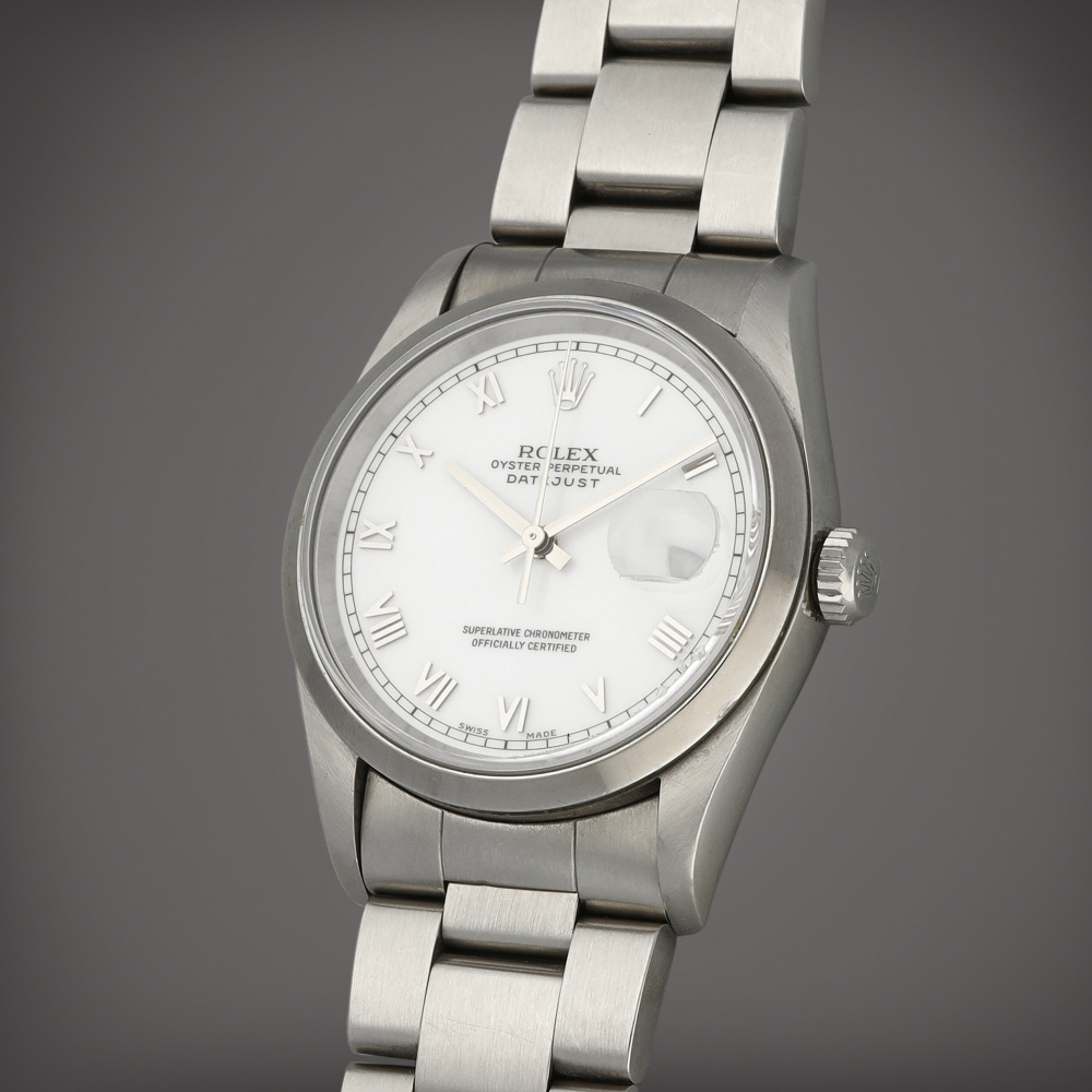 Rolex Datejust, Reference 16200 | A stainless steel wristwatch with date and bracelet | Circa 1997