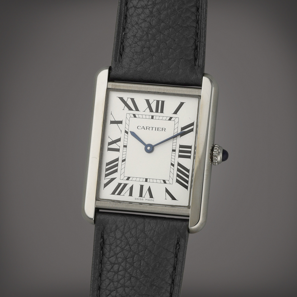 Cartier Tank, Reference 3169 | A stainless steel wristwatch | Circa 2016