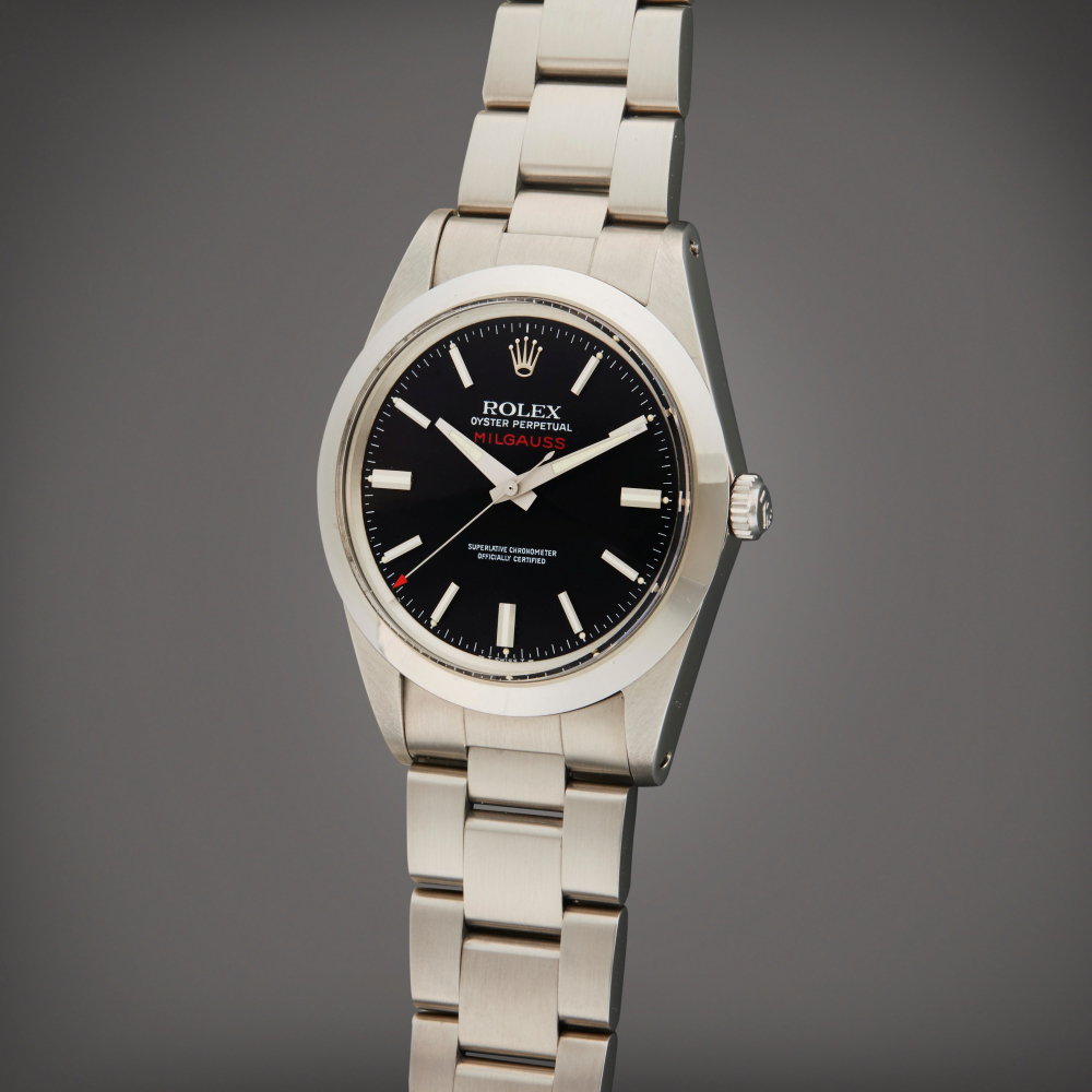 Reference 1019 Milgauss  A stainless steel automatic antimagnetic wristwatch with bracelet Circa 1968    1019 Milgauss  1968
