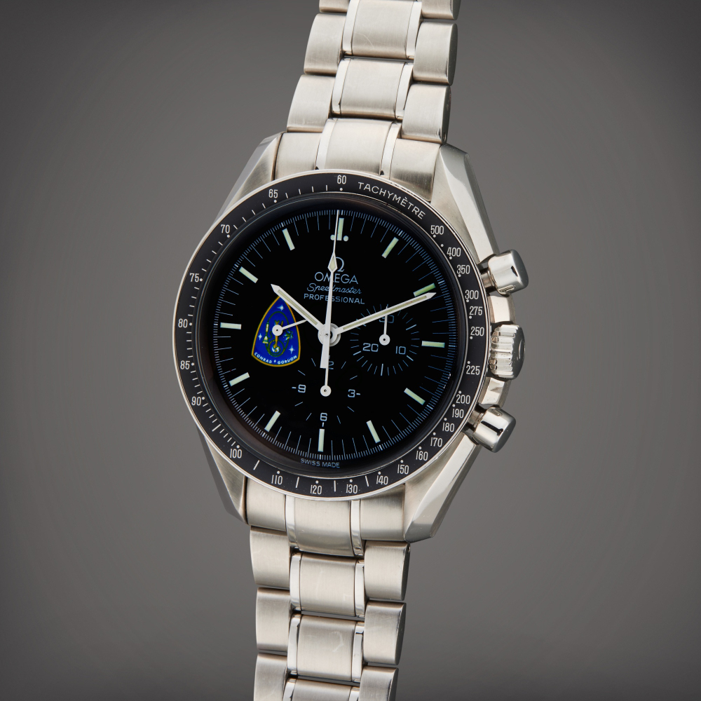 Reference 1450022 Speedmaster Conrad Gordon  A stainless steel chronograph wristwatch with bracelet Circa 1995    1450022 Speedmaster Conrad Gordon  1995