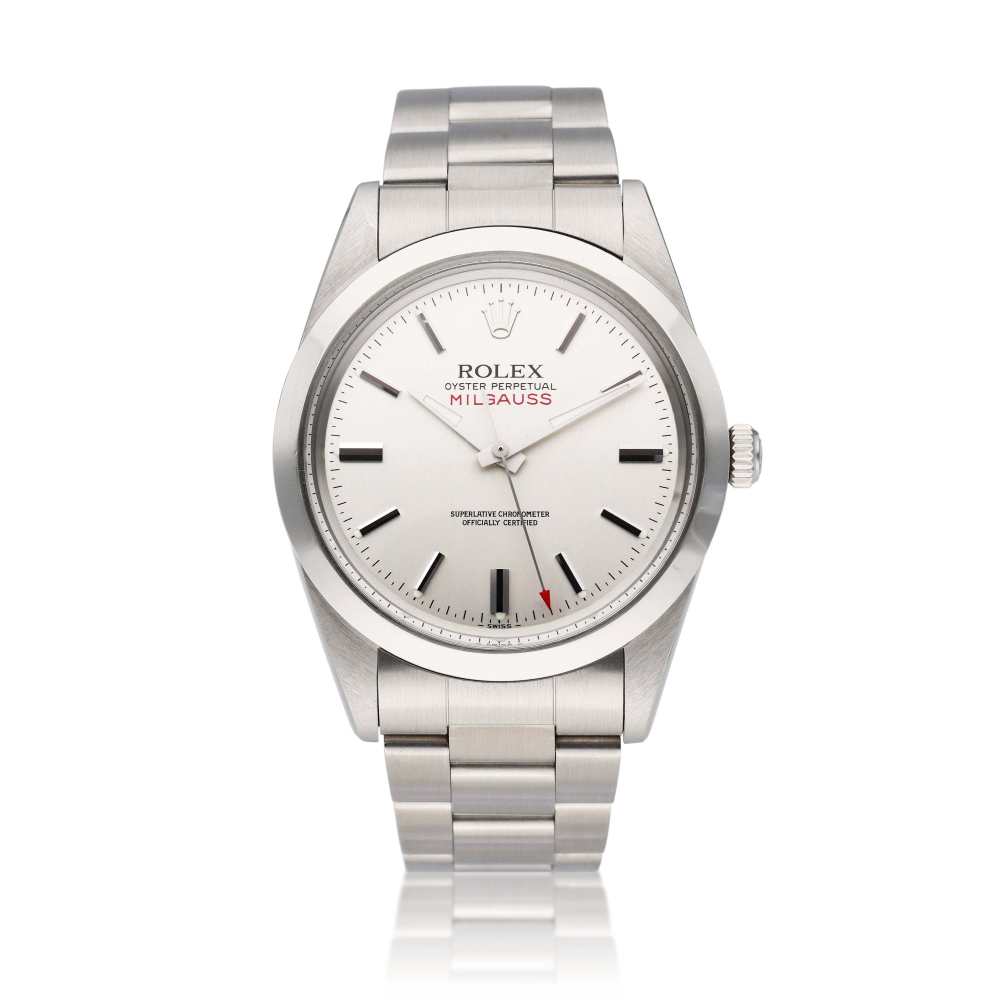 Reference 1019 Milgauss | A stainless steel automatic antimagnetic wristwatch with bracelet, Circa 1968