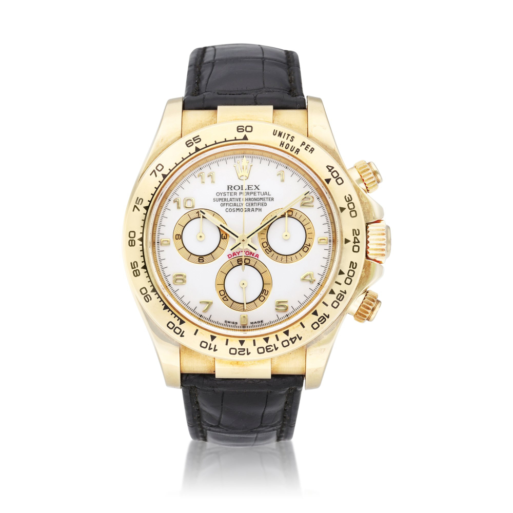 Reference 116518 Daytona | A yellow gold automatic chronograph wristwatch, Circa 2000