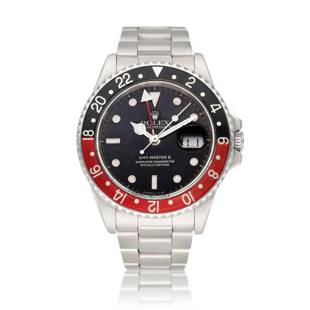 Reference 16760 GMT-Master 'Fat Lady' | A stainless steel dual time zone wristwatch with date and bracelet, Circa 1987