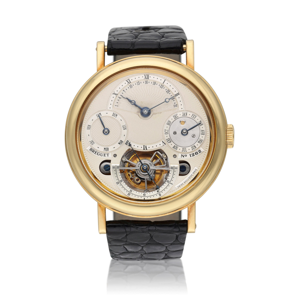 Reference 3750 | A yellow gold perpetual calendar tourbillon wristwatch, Circa 2005