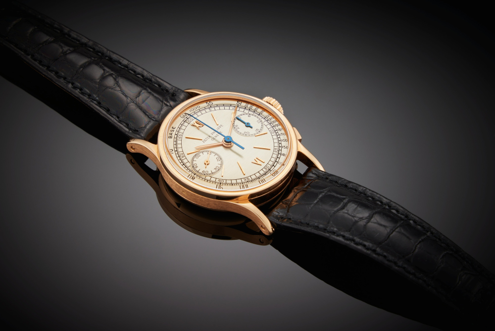Reference 533 | A pink gold chronograph wristwatch, Circa 1953
