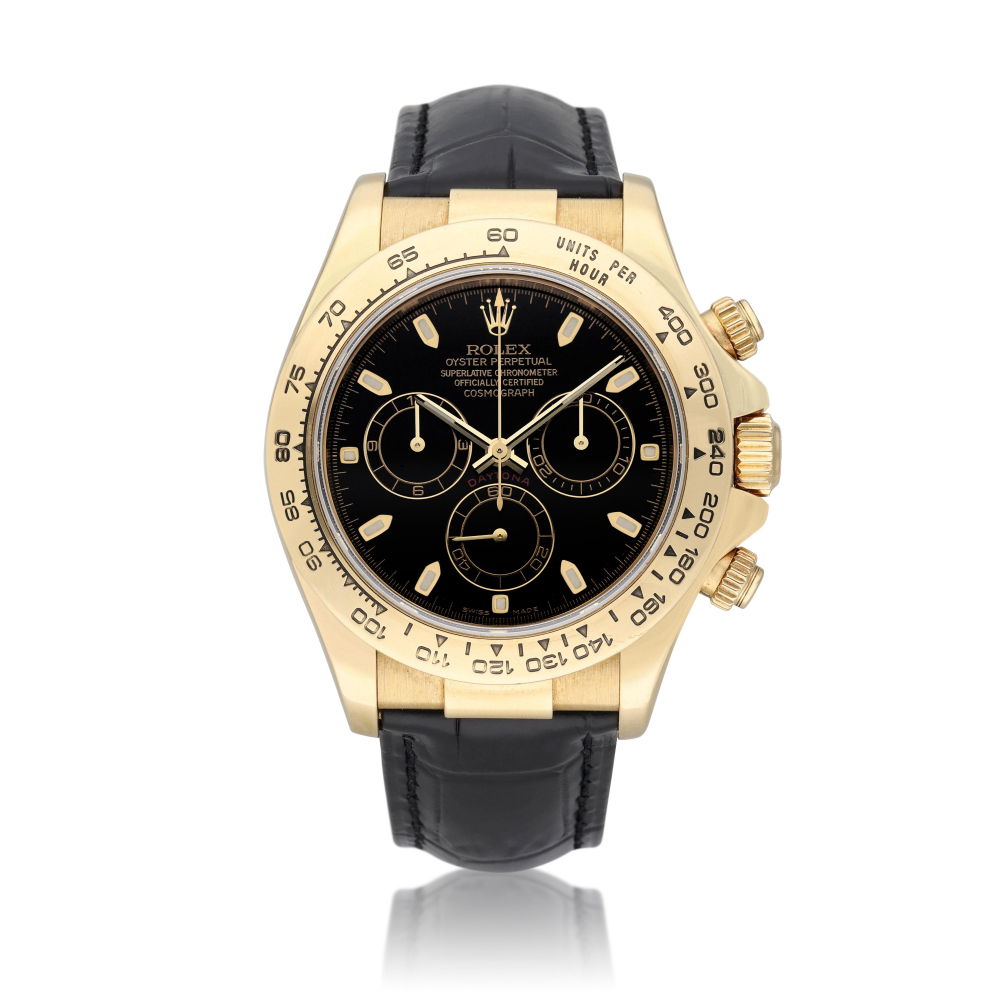 Reference 116518 Daytona | A yellow gold automatic chronograph wristwatch, Circa 2000