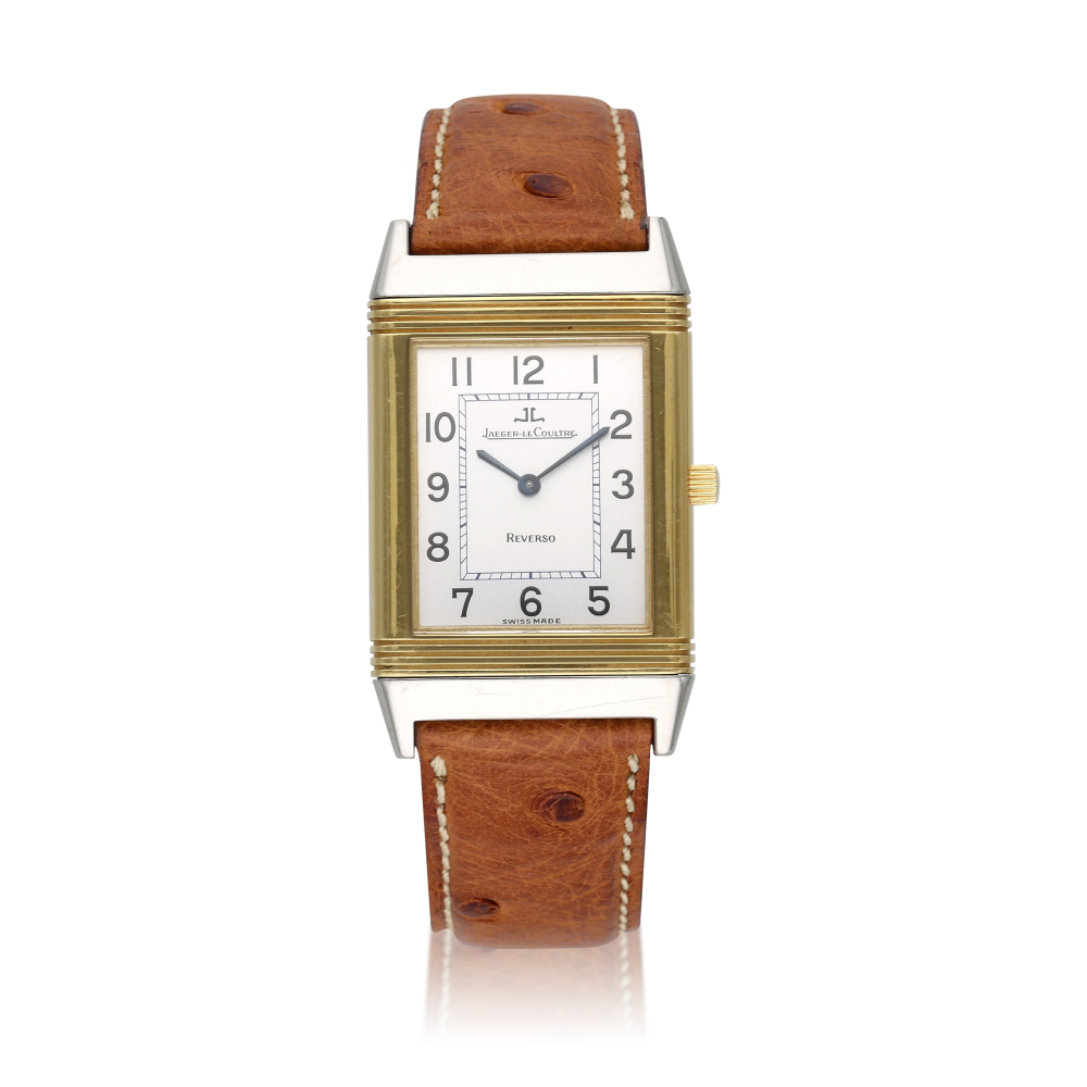 Reference 250.5.86 Reverso Classique | A yellow gold and stainless steel reversible wristwatch, Circa 1990
