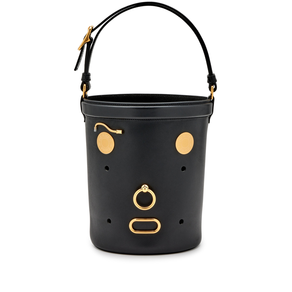 Black Tadelakt Sac De Mangeoire Play Bag Gold Hardware